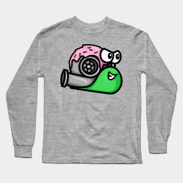 Turbo Snail - Blue and Pink Donut Long Sleeve T-Shirt by hoddynoddy